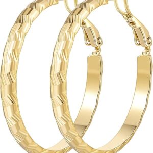 14K Gold Hoop Earrings for Women Trendy Gold Earrings Gold Hoop Earrings