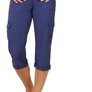 Lee Women's Relaxed Fit Austyn Knit Waist Cargo Capri Pant